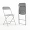 Flash Furniture Hercules Series Plastic Folding Chair Grey - 2 LB Weight Capacity Comfortable Event Chair-Lightweight Folding Chair, PK2 2-LE-L-3-GREY-GG - alternate 1